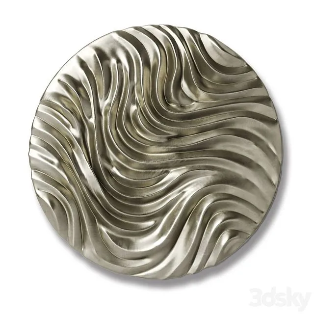 Round Wall Panel Wave Circle Wall Panel 3D Model
