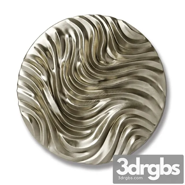 Round wall panel wave circle wall panel 3D Model Free