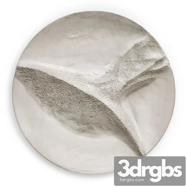 Round wall panel windhover metal plaster 3D Model Free