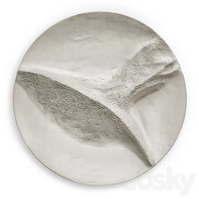Round Wall panel Windhover Metal Plaster 3DModel