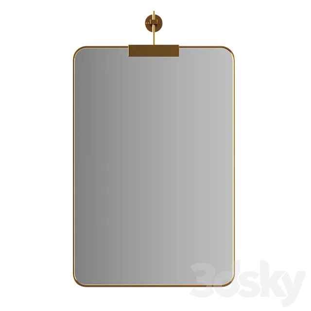 Rounded Corners Mirror on Bracket by Clear Home Design Free Download