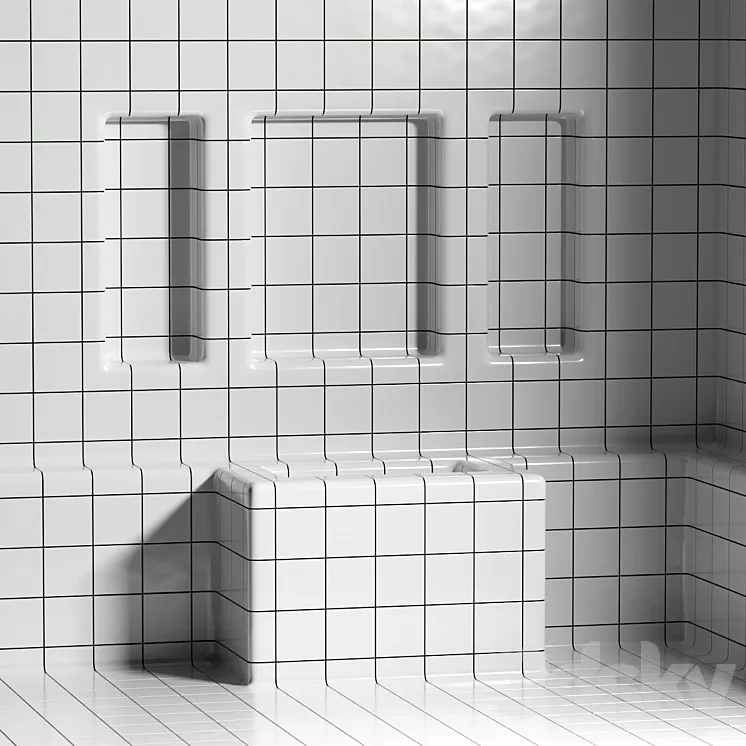 Rounded Dtile Tile 3D Model