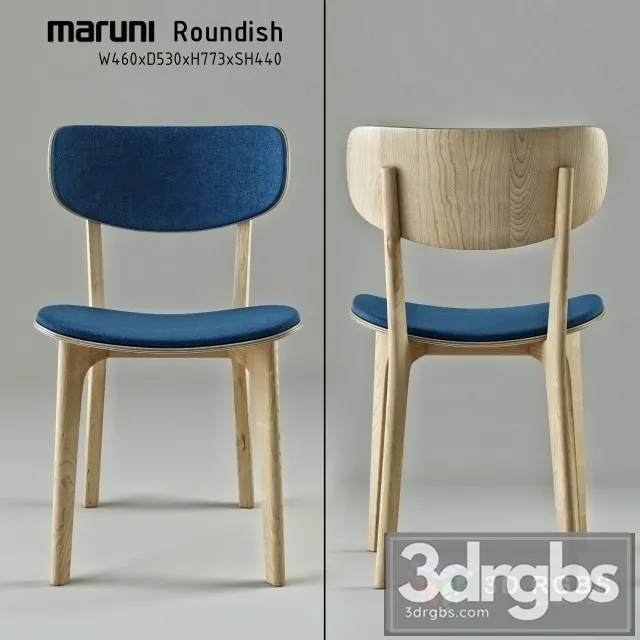 Roundish Maruni Chair 3D Model Free