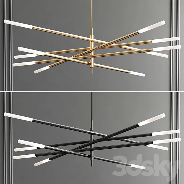 Rousseau Articulating LED Chandelier 3DModel