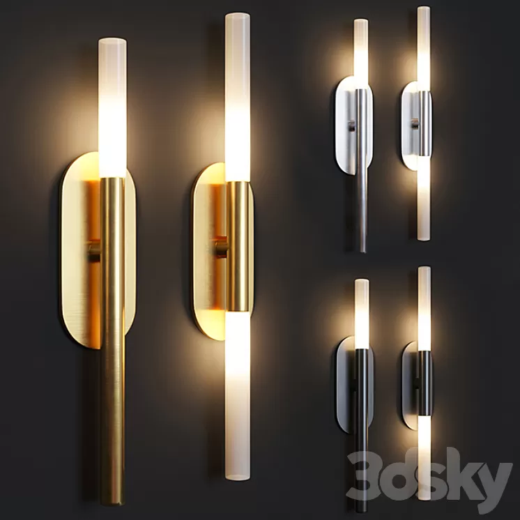 Rousseau Medium Bath Sconce and Rousseau medium vanity 3D Model