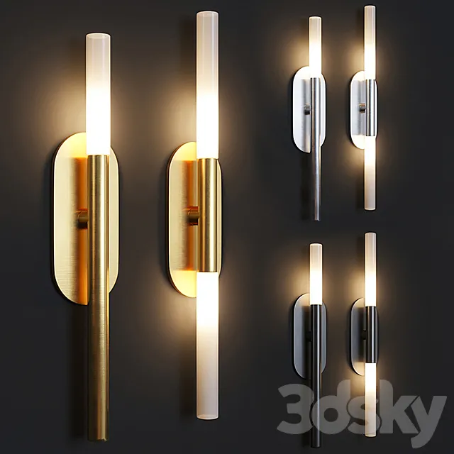 Rousseau Medium Bath Sconce and Rousseau medium vanity 3DModel