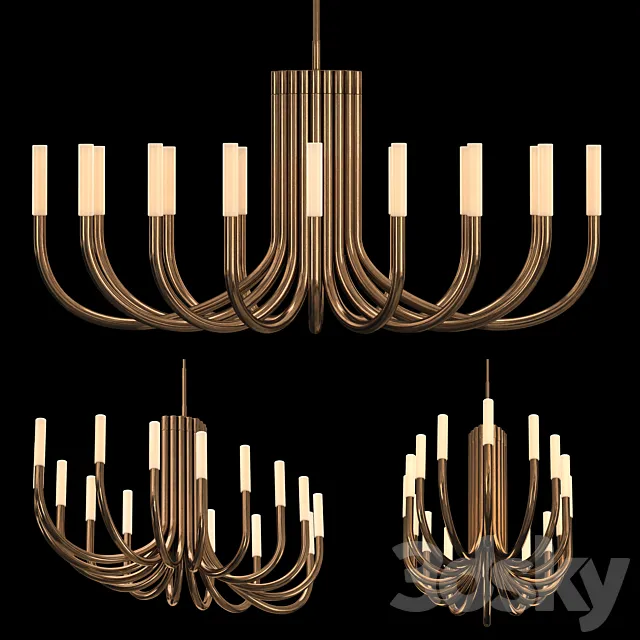 ROUSSEAU OVAL CHANDELIER 50 3D Model
