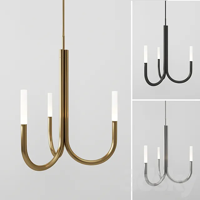 Rousseau Small Chandelier by Kelly Wearstler 3D Model