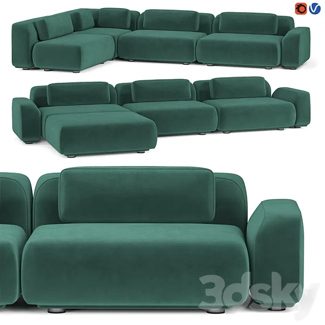 Rove Concepts Boden Sofa Sectional 3DModel
