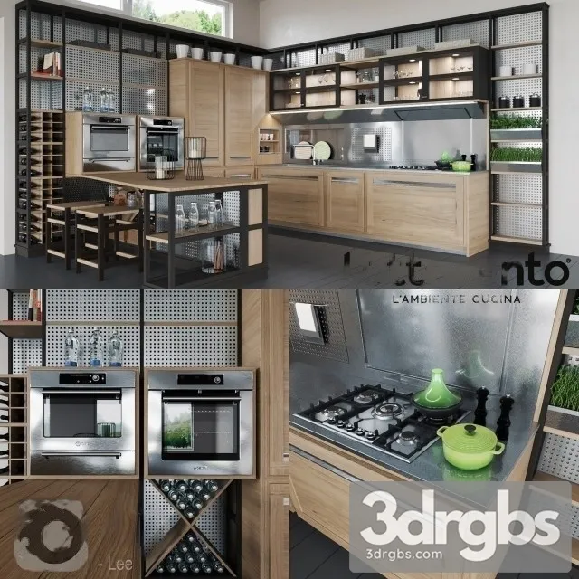 Roveretto kitchen by L Ottocento 3D Model Free
