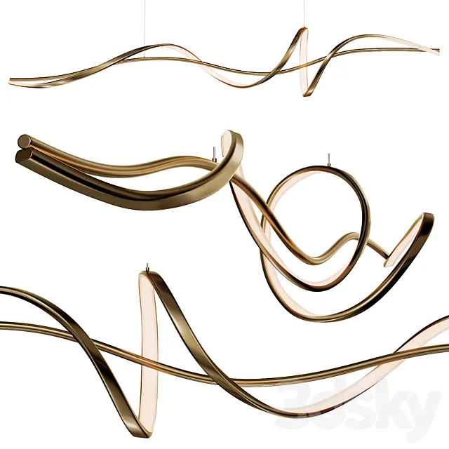 Row Lamp ESKILD LONG 3D Model