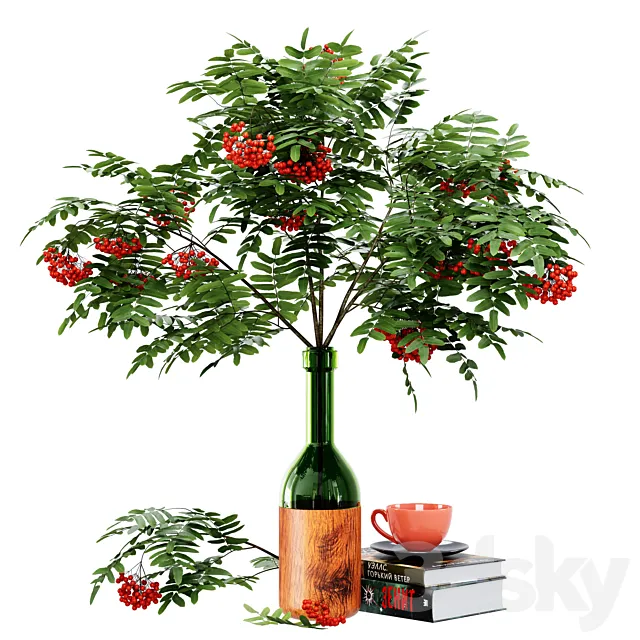 Rowan branches in a vase 3DModel