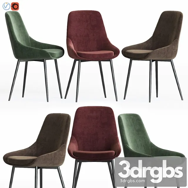 Rowico sierra chair velvet 2 3D Model Free