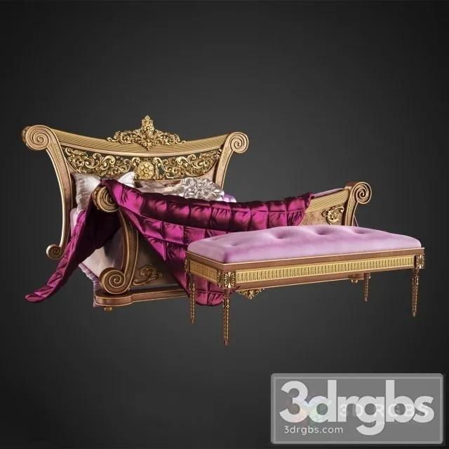 Royal Bed 3D Model Free