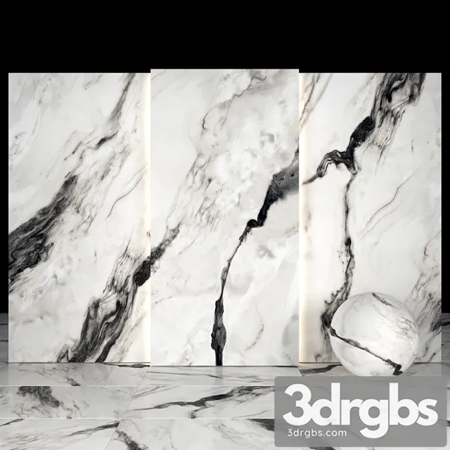 Royal Black Marble 02 3D Model Free