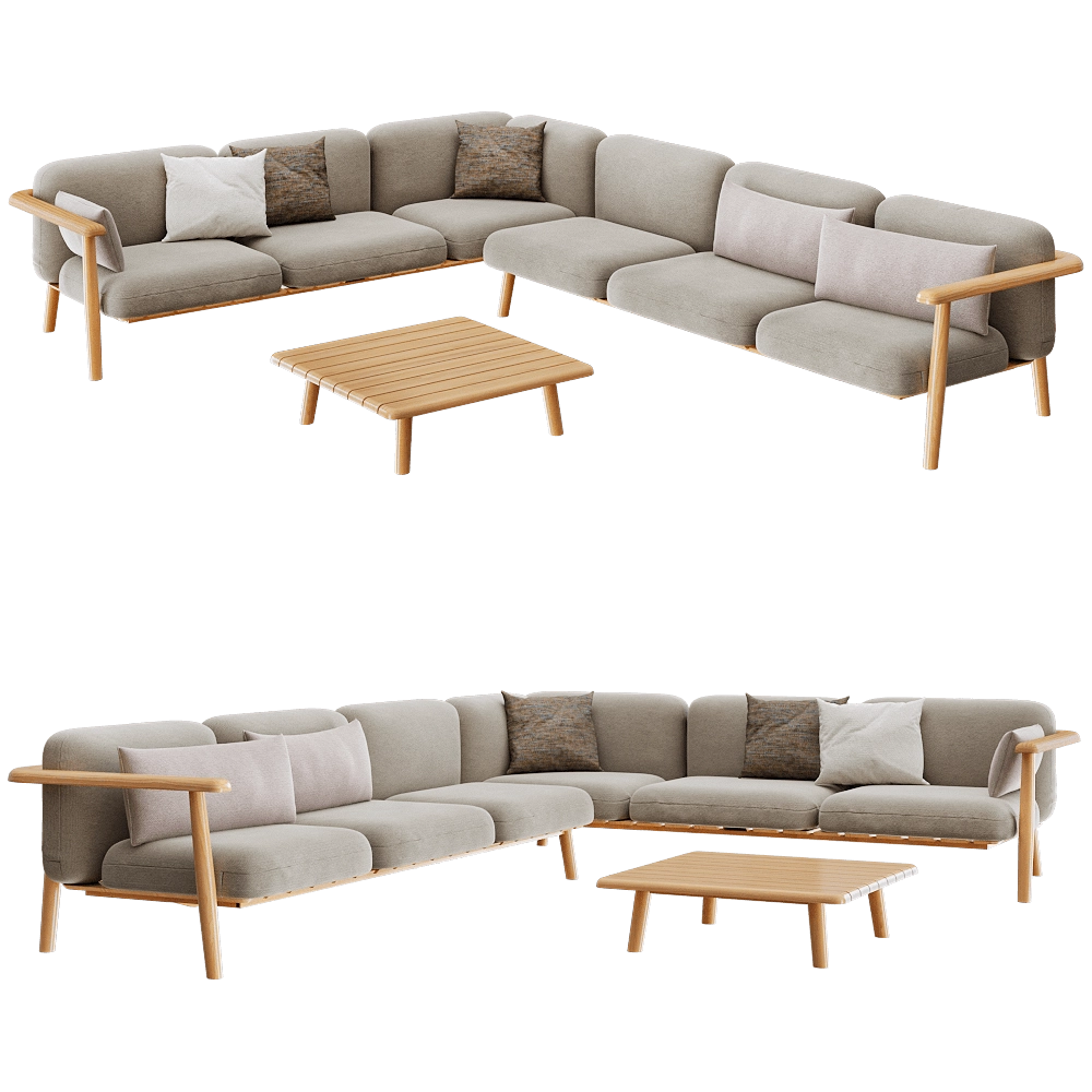 Royal Botania - Garden sofa MAMBO LOUNGE 3D Model