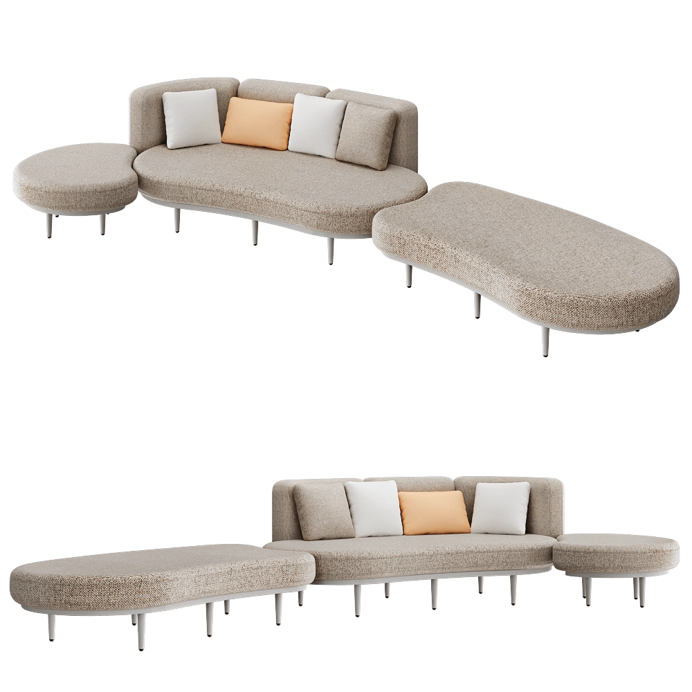 Royal Botania - Garden sofa ORGANIX LOUNGE 2 3D Model