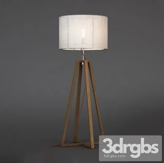 Royal Botania Teak Floor Lamp 3D Model Free