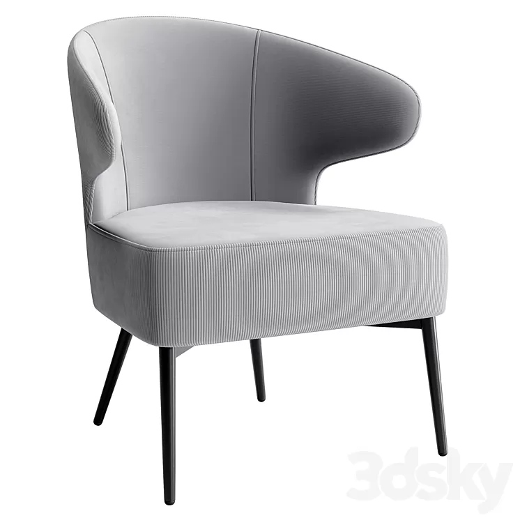 Royal Stripes armchair 3D Model Free