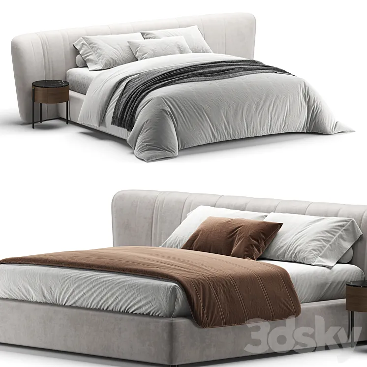 Royale Stripe Bed 3D Model Free