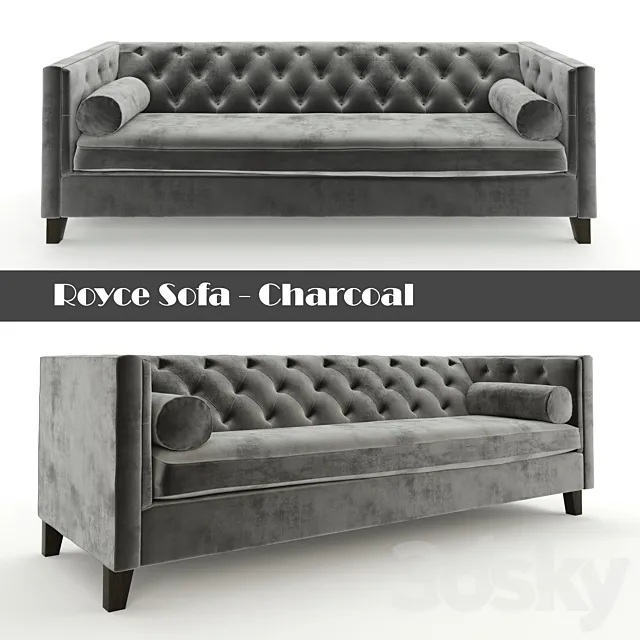 Royce Sofa - Charcoal 3DModel