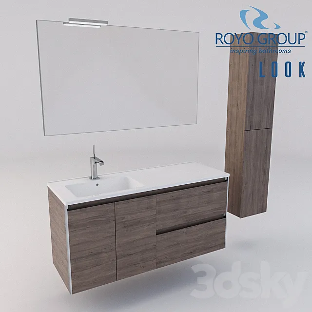 Royo Group - LOOK 1200 Depth 44 - 2 Drawers - 2 Doors 3D Model