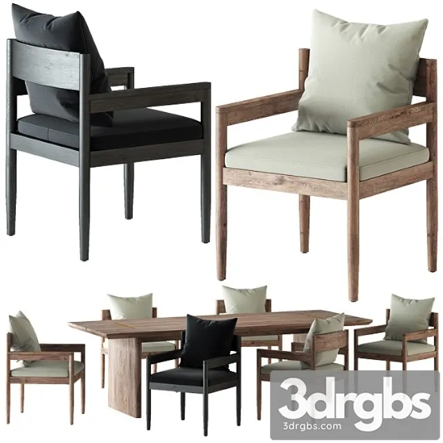 rozelle dining chair and table 3D Model Free