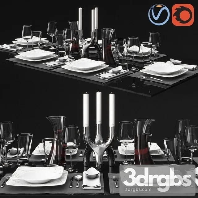 Rrosenthal Free Spirit Stars Tableware 3D Model Free