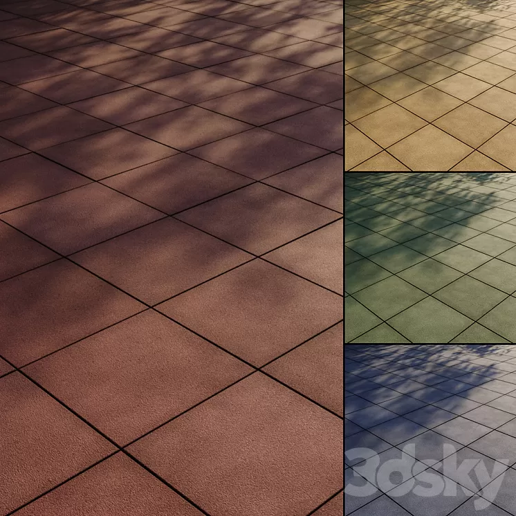 Rubber tile Type 1 3D Model