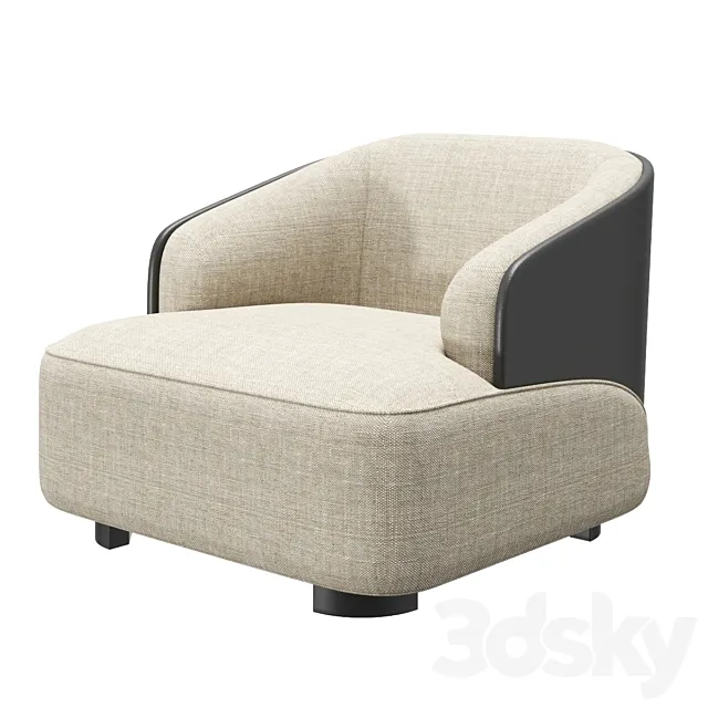 Rubelli Velor armchair 3D Model