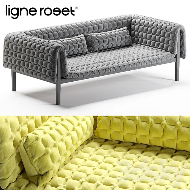 Ruche large settee low back 3D Model
