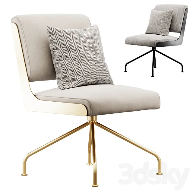 Rue Cambon Office Chair cb2 3D Model