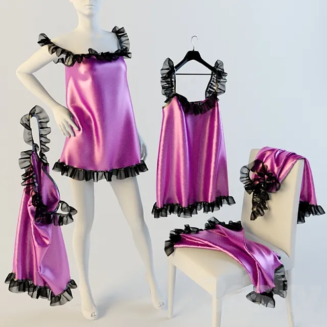 ruffle shirt 3D Model