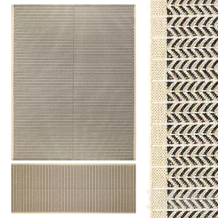 Rug flatwoven lobbak 3D Model