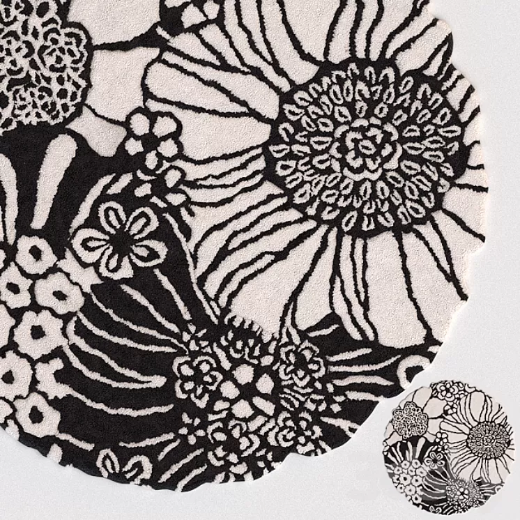 Rug Missoni Home Anemones Dream Sapporo Round Rug 3D Model