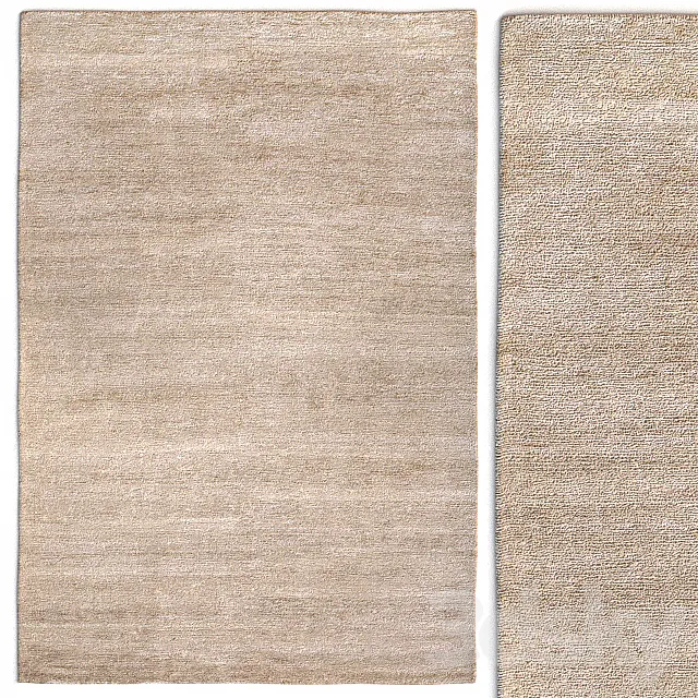 Rug The Rug Company Bamboo Silk Pale gold Rug 3DModel