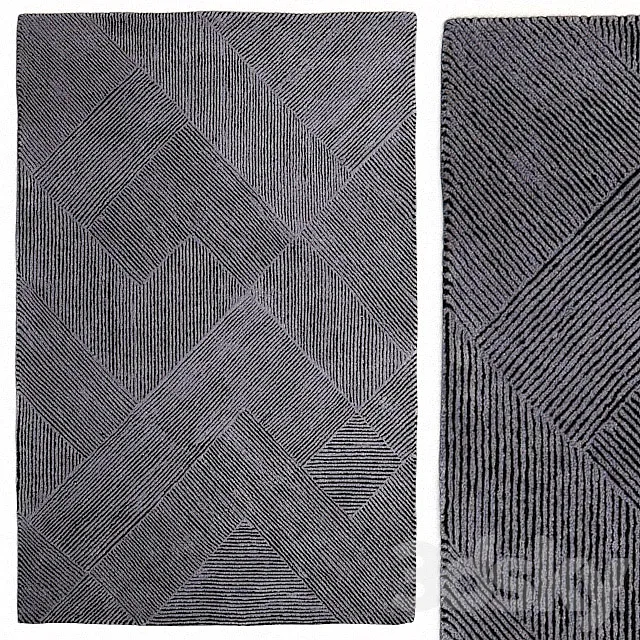 Rug The Rug Republic Balta Graphite Rug 3D Model