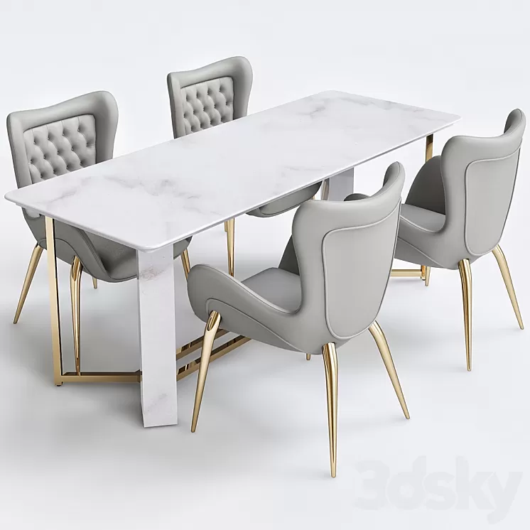 Rugiano Chair and table 3D Model