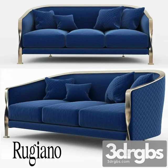 Rugiano Paris Sofa Fabric 3D Model Free