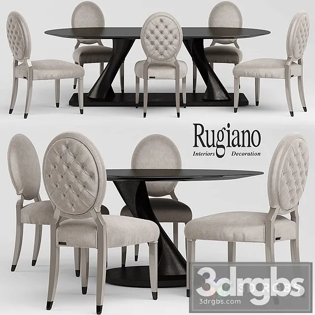 Rugiano ZOE Table Rug Cathy Chair 3D Model Free