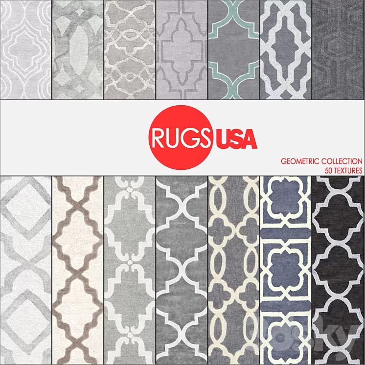 Rugs USA geometric collection 3D Model