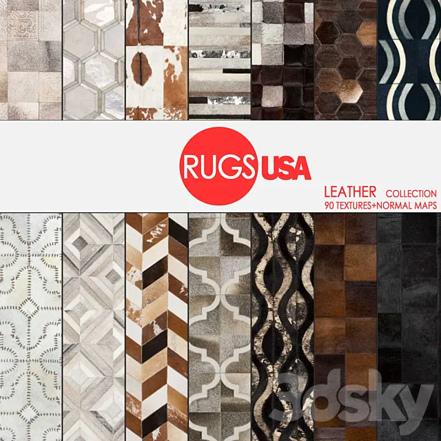 Rugs USA Leather collection 3DModel