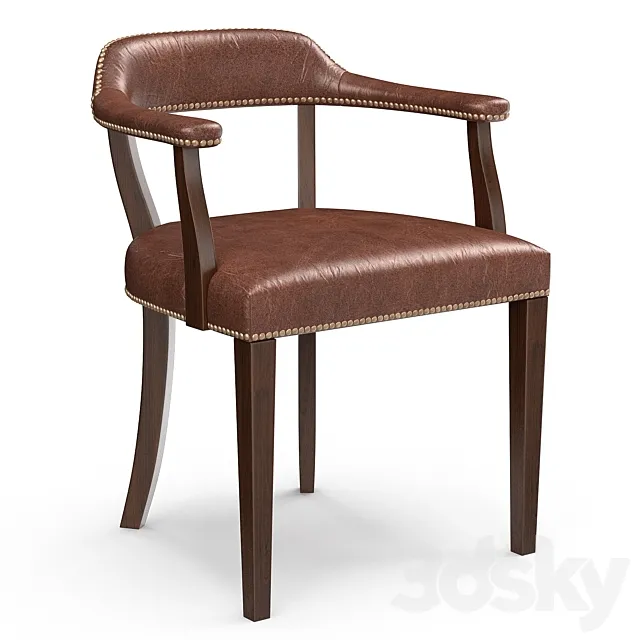 Rupert Bevan - Croft leather chair 3D Model