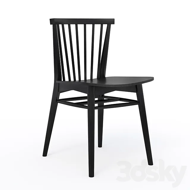 Rus Black Dining Chair 3D Model