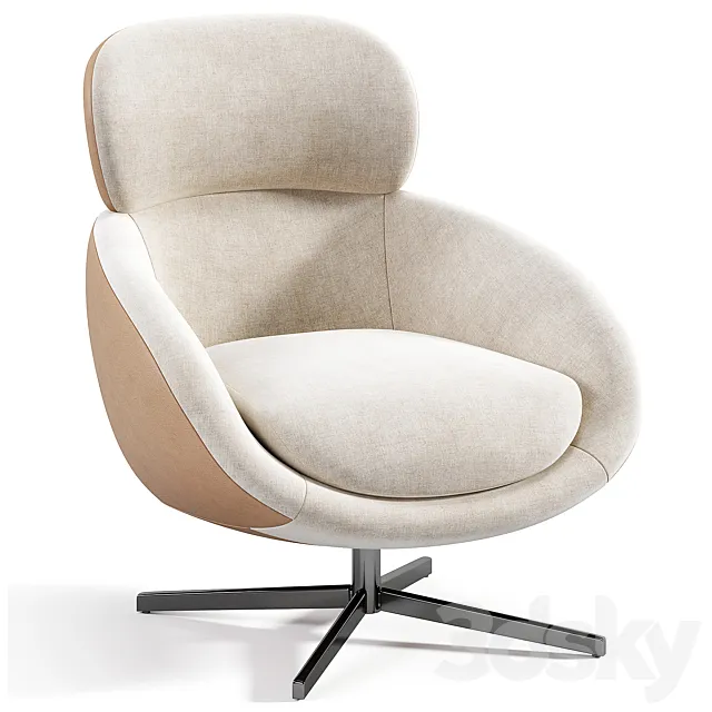 Russell Armchair By Minotti 3D Model