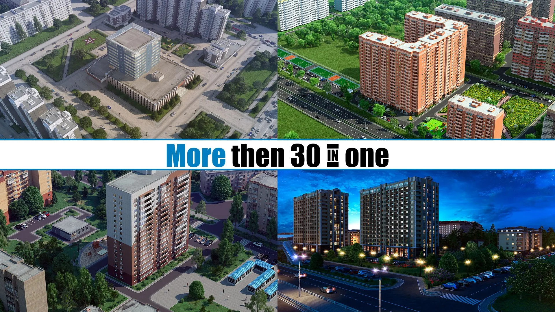 Russian buildings Pack of more than 30 buildings