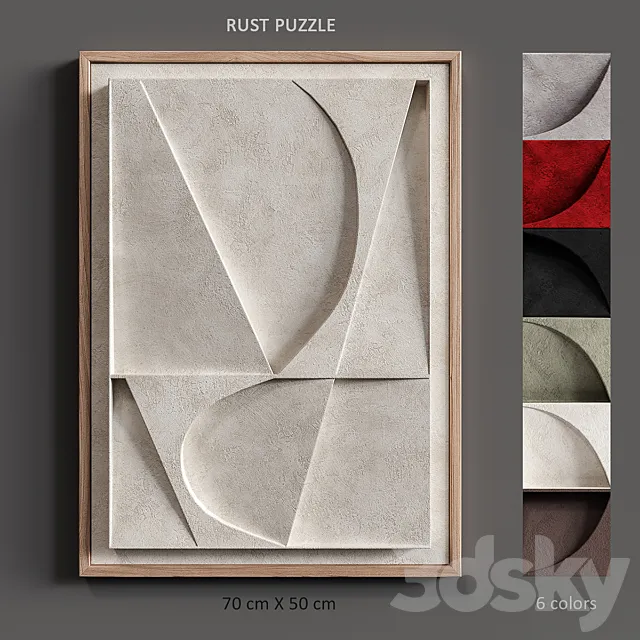 RUST PUZZLE relief 3D Model