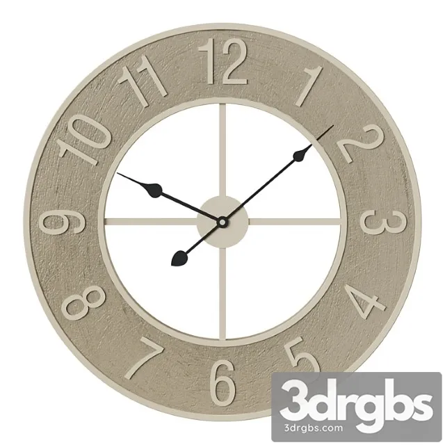 Rustic aura wall clock 3D Model Free