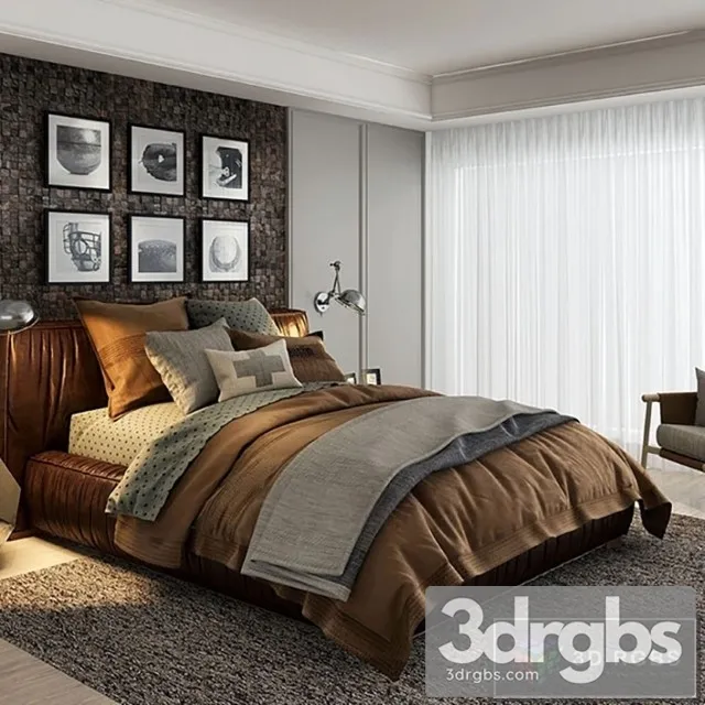 Rustic Bedroom 3D Model Free