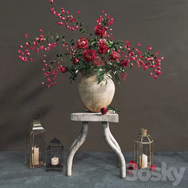 Rustic decor set 3D Model